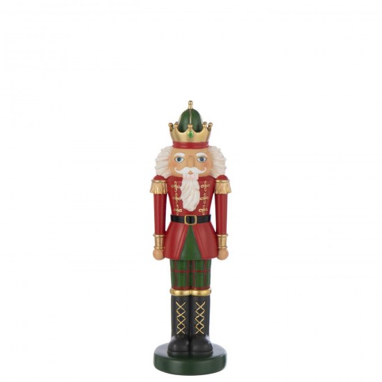 J Line Nutcracker On Base Limepowder Christmas Red Dark Green Large People.