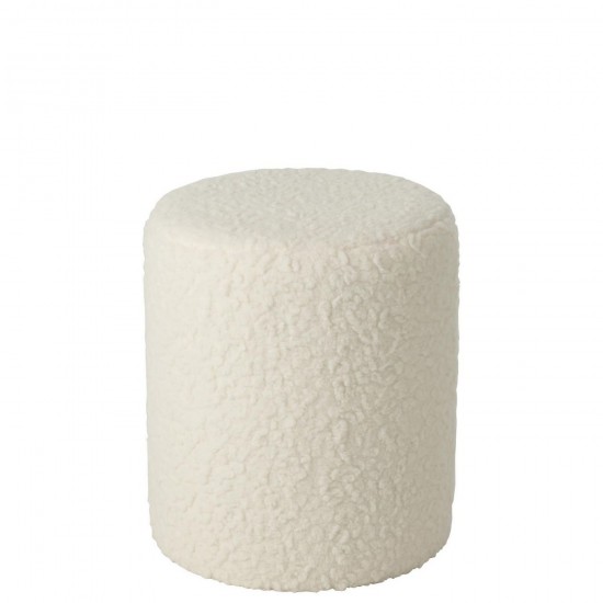 J Line Stool Fur Mdf White crutches stools.