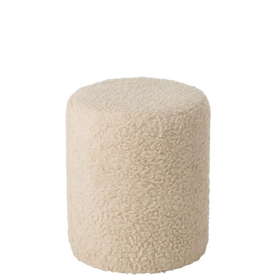 J Line Stool Fur Mdf Ecru crutches stools.