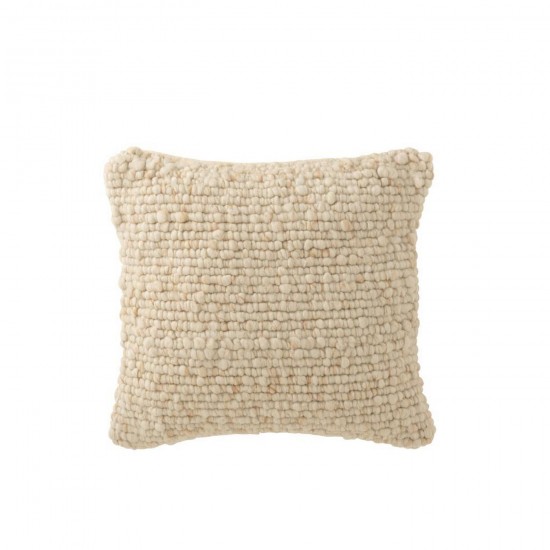 Jline Kussen Geweven Polyester Ecru.