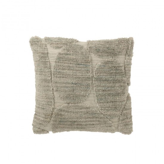 Jline Kussen Steen Motief Polyester Grijsblauw.