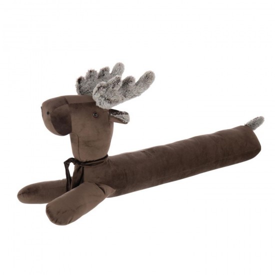 J Line arrets butoirs de porte Jolipa Boudin De Porte Renne Polyester Marron.