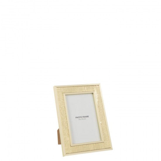 J Line Photo Frame Mirror 10X15Cm Glass Gold Colored Small single photo frames.