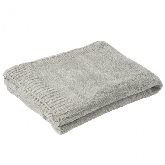 J Line Blanket Chenille Polyester Grey throw.