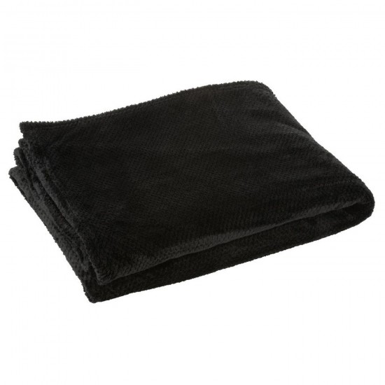 J Line Blanket Snuggle Polyester Black throw.