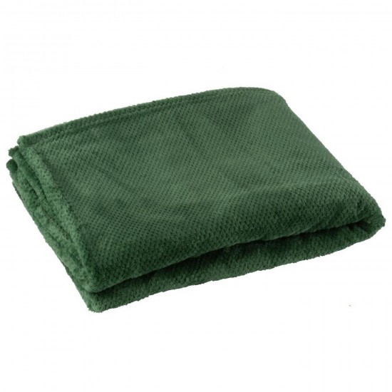 J Line Blanket Snuggle Polyester Dark Green throw.