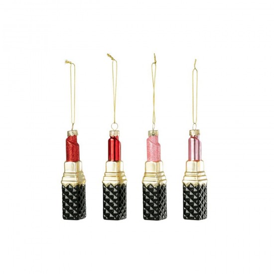 J Line pendeloques Jolipa Suspension Rouge À Lèvres Verre Rouge Rose Assortiment De 4.