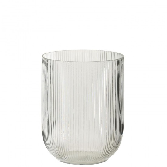 J Line vases Jolipa Vase Ligné Verre Transparent Medium.