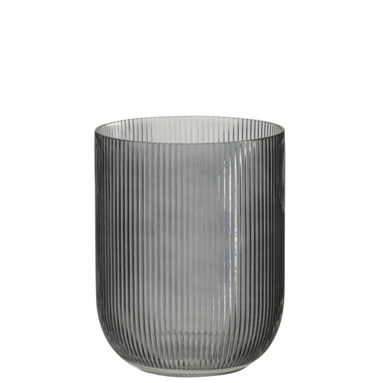 J Line vases Jolipa Vase Ligné Verre Noir Medium.