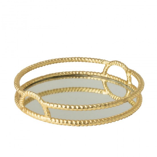 J Line Tray Aluminium Gold Colored serving trays.