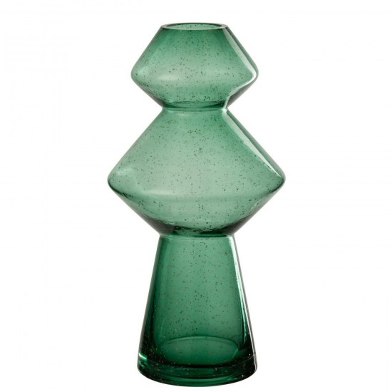 J Line Grands vases Grand vase Vases hauts Vase haut. Jolipa Vase Carol Verre Vert Émeraude.