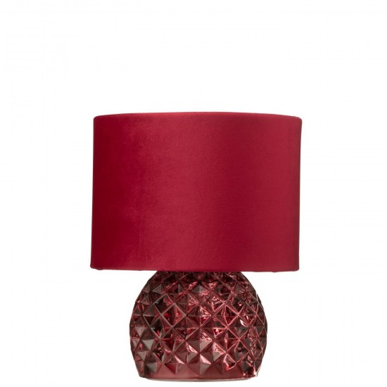 Jline Lampe Glas Led Burgund Lampenfusse Mit Schirmen Tischlampen Tischleuchten Innenleuchten.