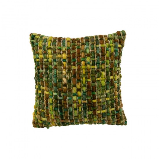 J Line Cushion Knitted Acrylic Green cushion.