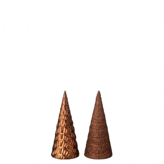J Line hivers Jolipa Arbre Plastique Marron Foncé Assortiment De 2.