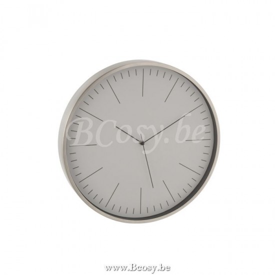 J Line Jline Klok Gerbert Aluminium Grijs