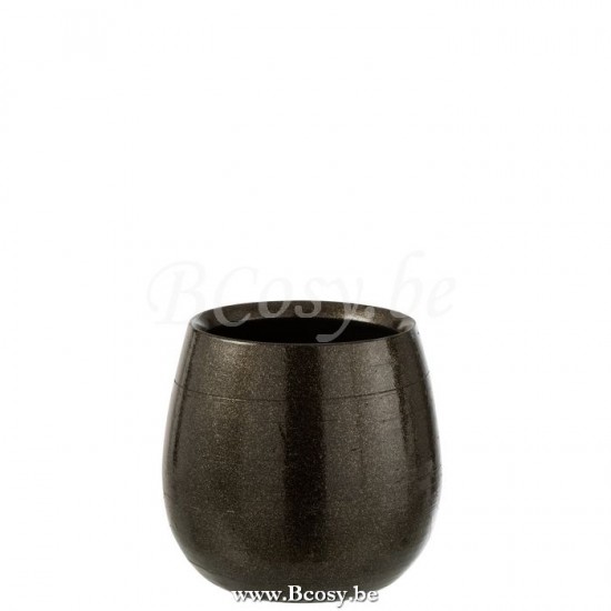 J Line Jline Bloempot Blinkend Keramiek Groen Goud Large