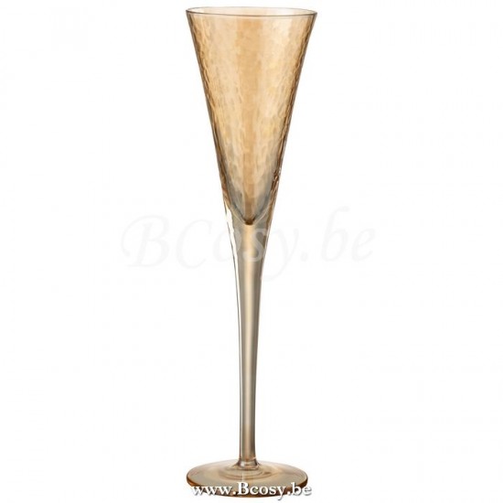 J Line flutes coupes à champagne Jolipa Flute A Champagne Irregulier Verre Ambre.