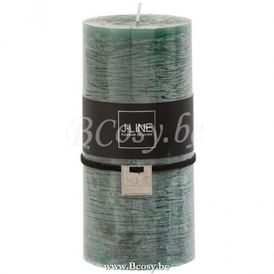 bougies cylindre Jolipa Jline Bougie Cylindrique Vert Fonce L 70H