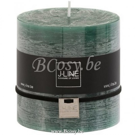 bougies cylindre Jolipa Jline Bougie Cylindrique Vert Fonce 75H