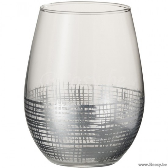 verres a d eau Jolipa Jline Verre Grillage Boule Verre Argent Transparent