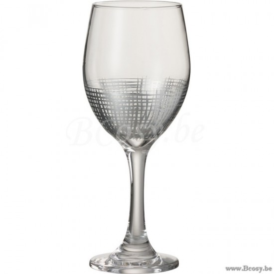 verres a d eau Jolipa Jline Verre Pied Grillage Verre Argent Transparent