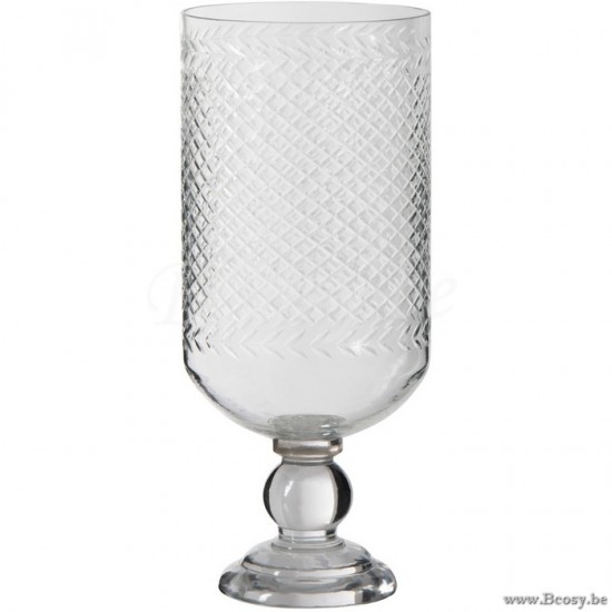 vases Jolipa Jline Vase Pied Rond Verre Taille Transparent