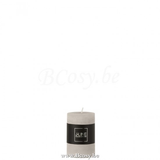 bougies cylindre Jolipa Jline Bougie Cylindrique Gris Clair S18H