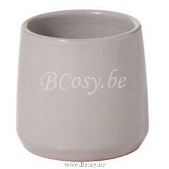 cachepots de fleur Jolipa Jline Cachepot Rond Ceramique Gris Extra Small