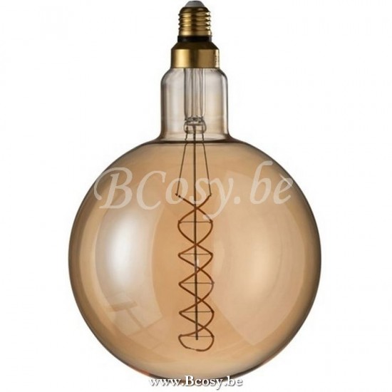 J Line Jline Ledlamp Amber G200 Double Spiral E27 Bulbs