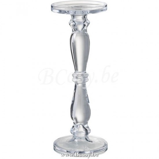 J Line Jline Kandelaar Kaarshouder Leti Glas Transparant Large