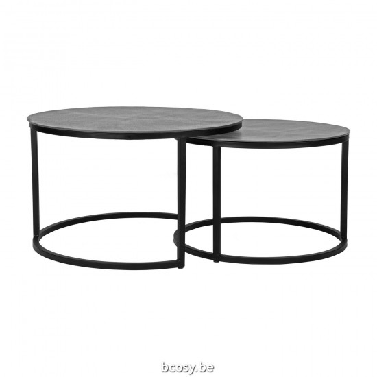 LABEL51 Coffee table 75 cm Grand Antique ash Metal.