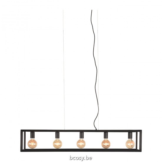 LABEL51 Lampe à suspension Tetto Noir Métal 5-Lichts.