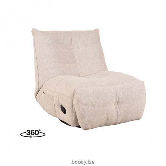 LABEL 51 Fauteuil Take It Easy Naturel Boucle.