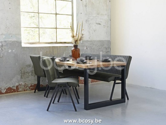 LABEL51 Dining chair Matz Army green Microfiber.