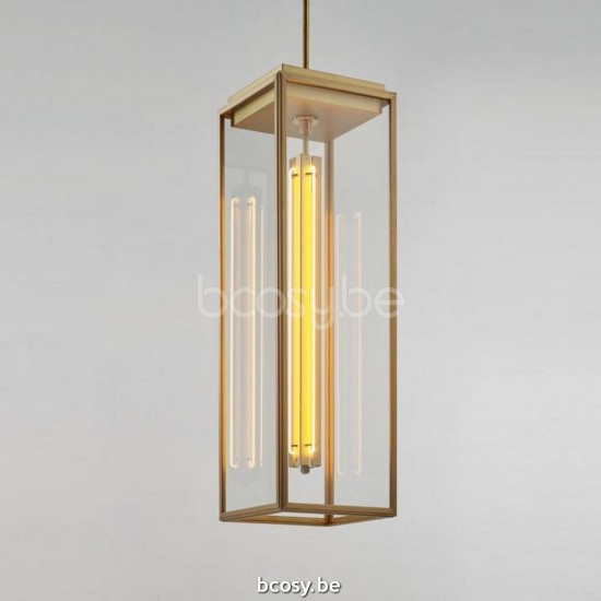 Tekna Nautic ILFORD PENDANT-laiton satiné verre transparent.