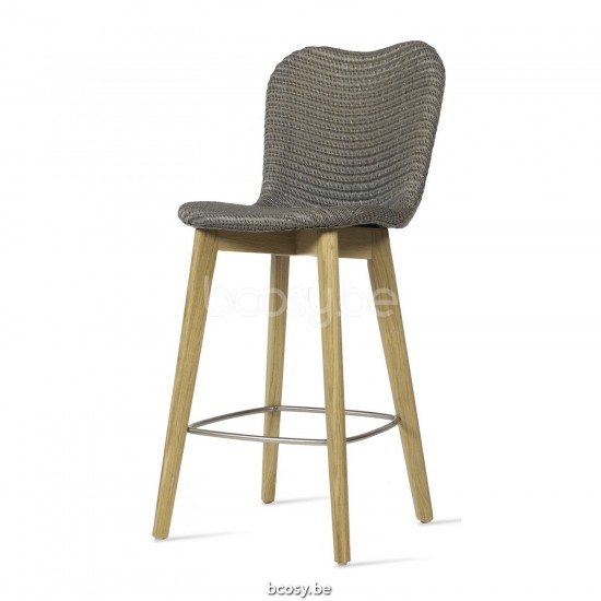 Vincent Sheppard Lily tabourets de comptoir cadre en Bois Chêne naturel Lloyd Loom Nacré.