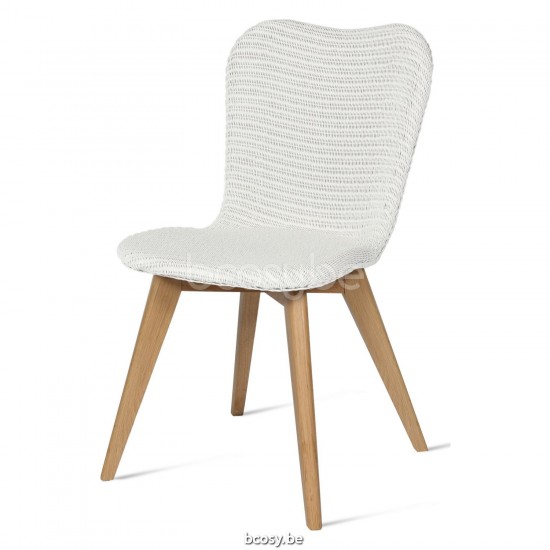 Vincent Sheppard Lily Stoel Natuur eiken Hout frame Puur Wit Lloyd Loom.