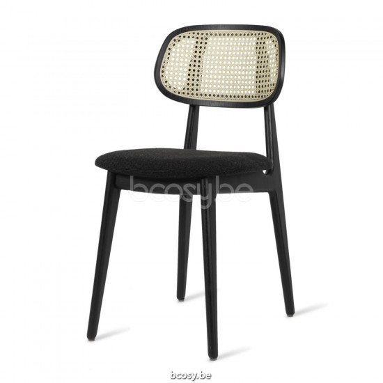 Vincent Sheppard Titus chaises de repas cadre en Chêne Noir teinté Tapissé sur mesure.