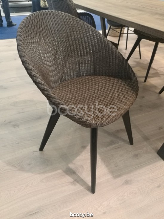 Vincent Sheppard JACK Chaise Jack Chaise cadre en Acier X Revêtement en poudre noir Lloyd Loom Taupe.