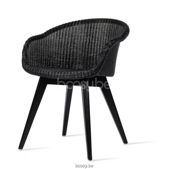 Vincent Sheppard Avril Stoel Zwart gebeitst hardhout frame Zwart Lloyd Loom.