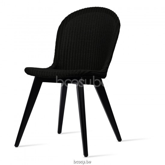 Vincent Sheppard Yann stoelen eetkamerstoelen eethoekstoelen eettafelstoelen eetstoelen Zwart gebeitst Hardhout frame Zwart L