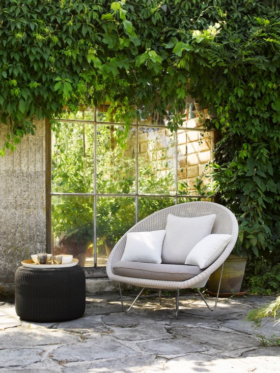 Vincent Sheppard Otto Pouf Cordon Crocheté Anthracite-Charbon Polypropylène.