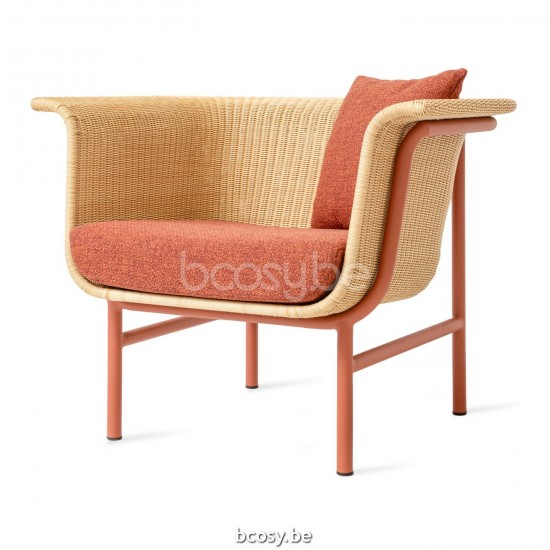 Vincent Sheppard Wicked Lounge Stoel Terracotta Aluminium frame Naturel Wicker Polyethyleen.