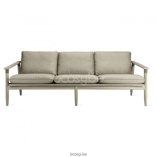 Vincent Sheppard David Loungesofa 3s Verouderd Teak Houten frame Grijs Touw Polypropyleen.