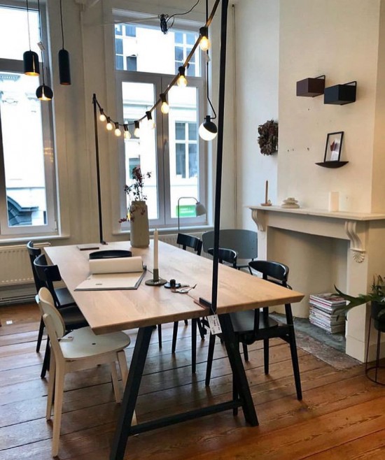 Vincent Sheppard Light My Table Buitenhanglampen Pendels Pendellampen Zwart Stalen frame.