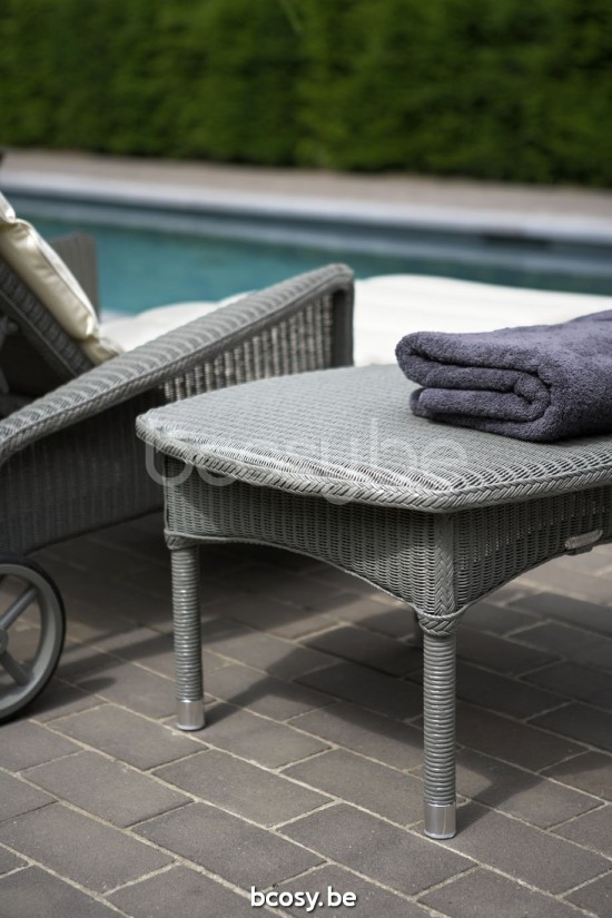 Vincent Sheppard Dovile Tables de jardin basses à café Lloyd Loom Gris Quartz.