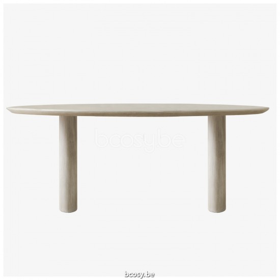 Vincent Sheppard Ari Ellipse Eettafel 240x120 Lunar White Mineraal frame Lunar White Mineraal Tafelblad.