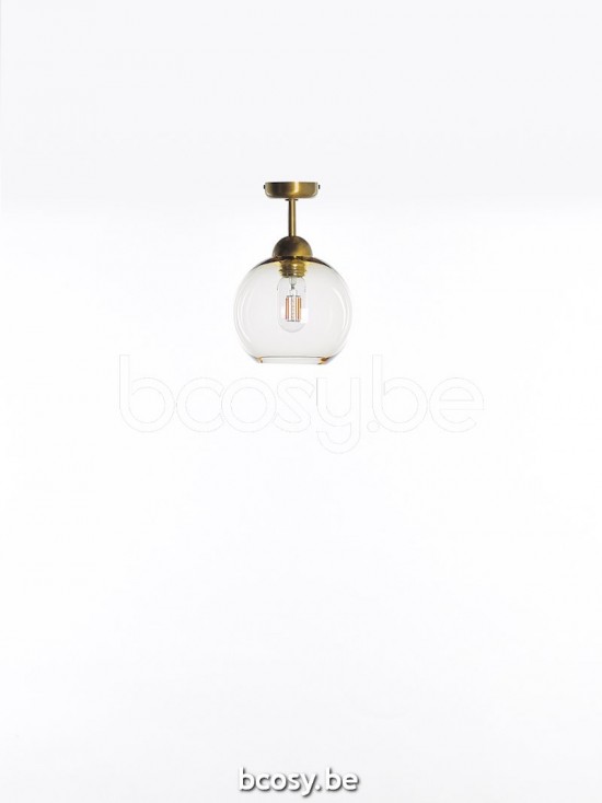 Marckdael Plafondlamp Malibu Marckdael 0665-PL1-OTT 0665-PL1-OTTONE-GLOBE-TOPAZ-KL 0665-PL1-OTT-SMALL Vintage ottone-messing Plafondlamp H 1.