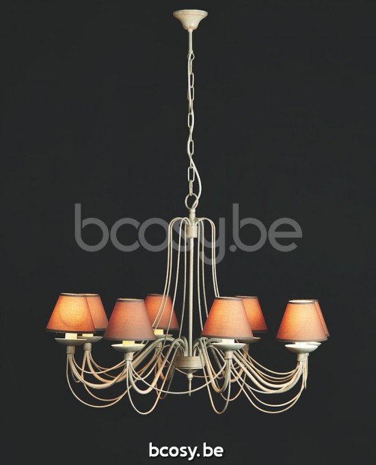 Marckdael luchter Astrid Marckdael 604-8 AV ORO 604-8-AV-ORO-COTTON-1682 604-8-AV-ORO-KLEM14-COTTON1682 Chandeliers avorio oro-ivoor goud lu.