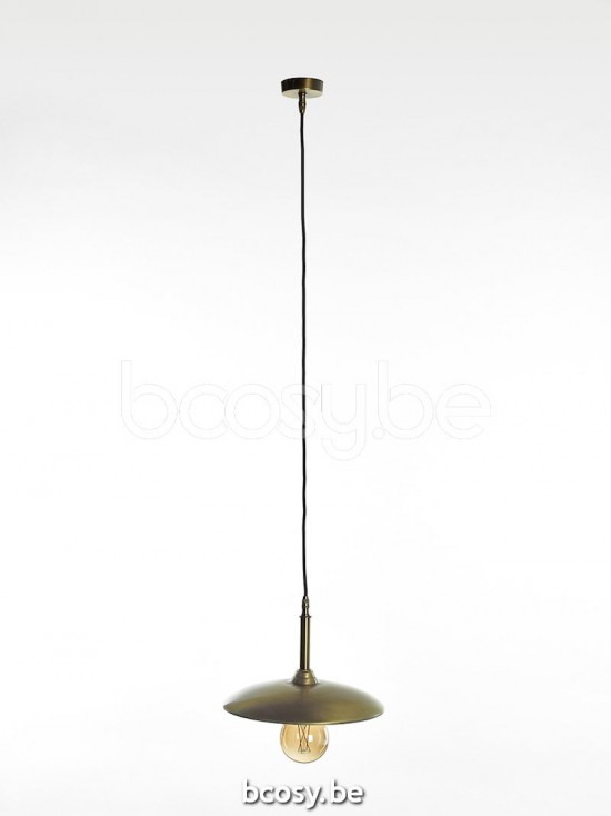 Marckdael Plafondlamp Verona Marckdael 0803-PL1-D300-OTT Vintage ottone-messing Plafondlamp H min 25 max 120cm VVD VDV Verlichting van Dijck.
